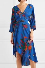 Diane von Furstenberg   Floral-print silk crepe de chine wrap dress at Net A Porter